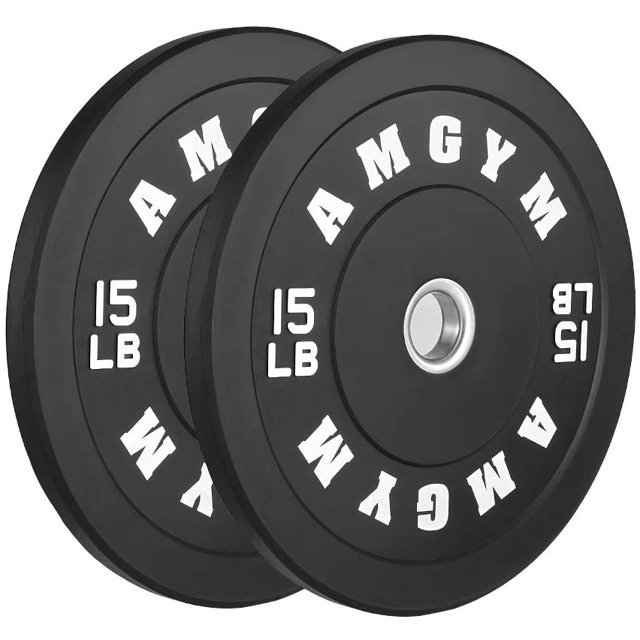 AMGYM LB Bumper Plates Olympic Weight Plates, Bumper Weight Plates