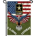 thumbnail image 1 of AMHNF American Army Veteran Garden Flag 12x18 inch American Eagle Military Garden Flag Double Sided Memorial Day 4th of July Independence Day Garden Flags for Outside House Decor, 1 of 5