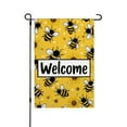 thumbnail image 1 of AMHNF Bee and Sunflower Welcome Linen Garden Flag for Spring Summer Home Outdoor Garden Yard Door Decor 12x18 inch, 1 of 5
