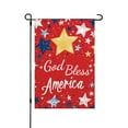 thumbnail image 1 of AMHNF God Bless America Linen Garden Flag 12x18 inch, Memorial Day Independence Day Yard Flag for Spring Summer Home Outdoor Garden Decoration, 1 of 5
