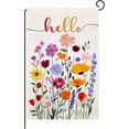 thumbnail image 1 of AMHNF Hello Spring Garden Flag Outside 12x18 Inch Double Sided Small Seasonal Farmhouse Floral Yard Flag Outdoor Decoration, 1 of 5