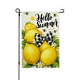 thumbnail image 1 of AMHNF Hello Summer Linen Garden Flag with Lemons and Bees for Spring Summer Home Outdoor Garden Yard Door Decor 12x18 inch, 1 of 5