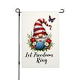 thumbnail image 1 of AMHNF Let Freedom Ring Patriotic Gnome Linen Garden Flag 12x18 inch, Memorial Day Independence Day Yard Flag for Spring Summer Home Outdoor Garden Decoration, 1 of 5