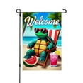 thumbnail image 1 of AMHNF Linen Garden Flag for Spring Summer Home Outdoor Garden Yard Door Decor 12x18 inch - Welcome Beach Turtle Design, 1 of 5