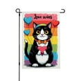 thumbnail image 1 of AMHNF Love Wins Cat with Heart Balloons Linen Garden Flag 12x18 inch, LGBTQ Pride Month Yard Flag for Spring Summer Home Outdoor Garden Decoration, 1 of 5