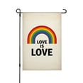 thumbnail image 1 of AMHNF Love is Love Rainbow Linen Garden Flag 12x18 inch, LGBTQ Pride Month Yard Flag for Spring Summer Home Outdoor Garden Decoration, 1 of 1