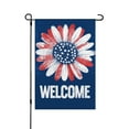 thumbnail image 1 of AMHNF Patriotic Sunflower Welcome Linen Garden Flag 12x18 inch, Memorial Day Independence Day Yard Flag for Spring Summer Home Outdoor Garden Decoration, 1 of 5