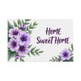 thumbnail image 1 of AMHNF Purple Floral Home Sweet Home Linen Table Mats Set of 4 12x18 inch for Home Kitchen Table Decor, 1 of 5