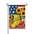 thumbnail image 1 of AMHNF Sweet Summertime Sunflowers and Stars Linen Garden Flag for Spring Summer Home Outdoor Garden Yard Door Decor 12x18 inch, 1 of 5