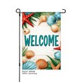 thumbnail image 1 of AMHNF Welcome Linen Garden Flag with Seashells and Starfish for Spring Summer Home Outdoor Garden Yard Door Decor 12x18 inch, 1 of 5