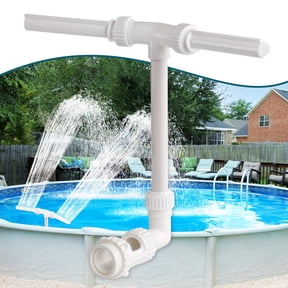 AMHOOEN Swimming Pool Waterfall Fountain - Dual Water Fun Sprinkler Above/Inground Waterfall Cooler, Garden Pond Aerator Decor