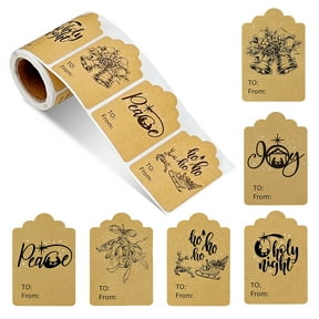 AMI PARTS Christmas Stickers 120 Pcs Merry Christmas Stickers Roll Tags Stickers