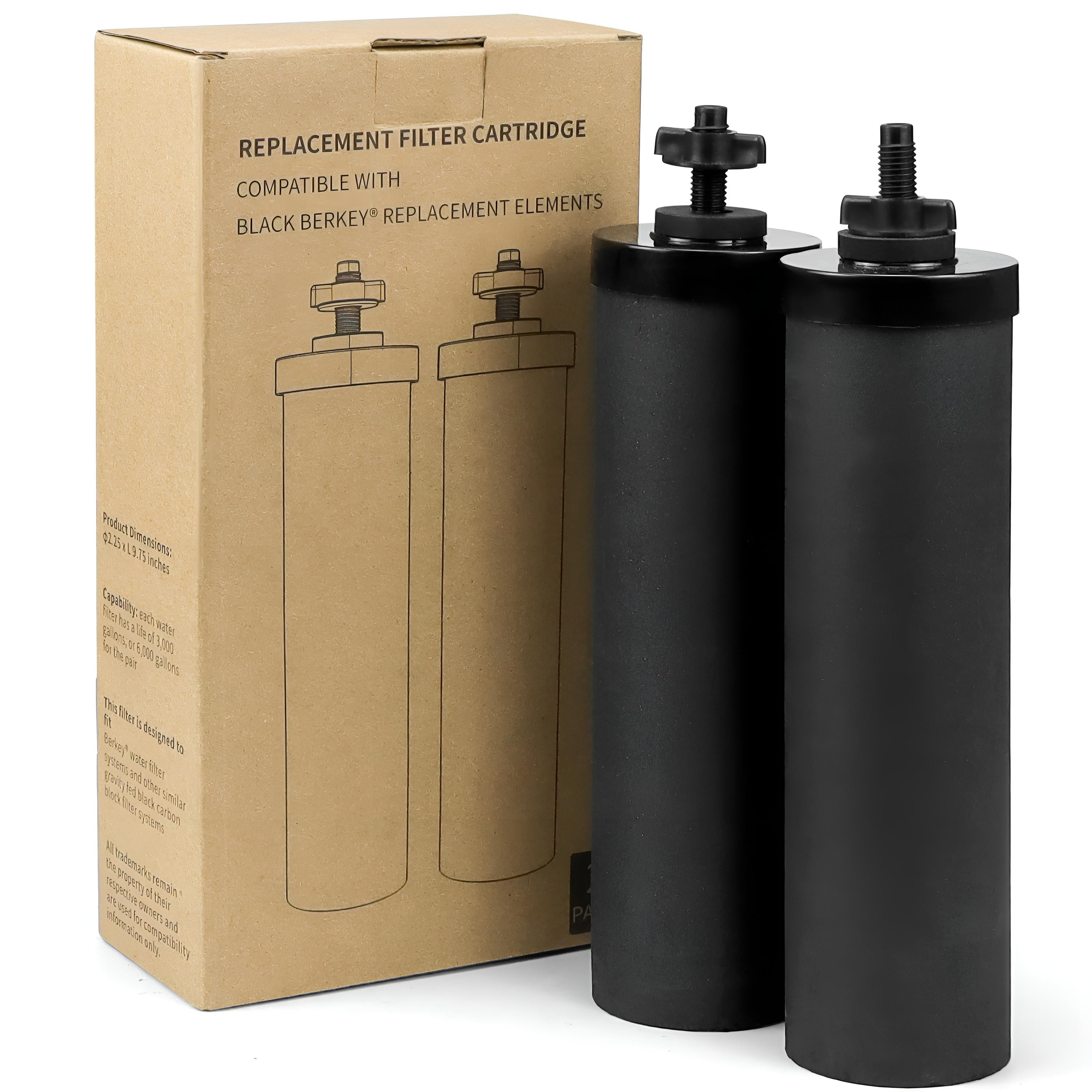 AMI PARTS Water Filter Replacement BB9-2 for B-B9 Gravity Cartridge Water Filter System, 2 Packs