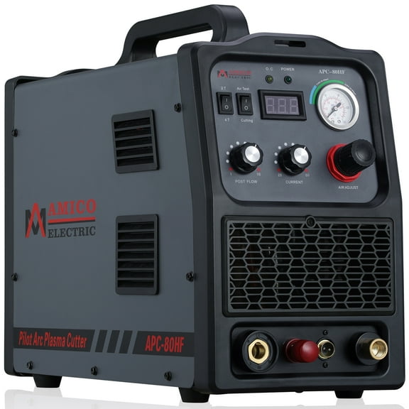 AMICO APC-80HF, Professional 80 Amp Non-touch Pilot Arc Plasma Cutter, 1.5 inch Clean Cut, 80% Duty Cycle, 200-250V
