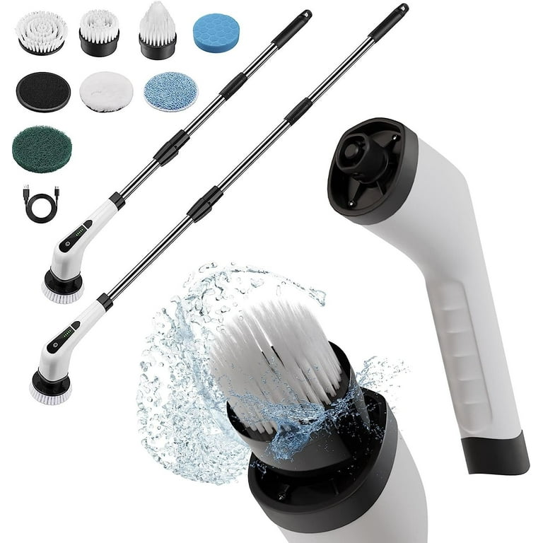 Electric Spin Scrubber Cordless Cleaning Brush 7in1 Adjustable Car