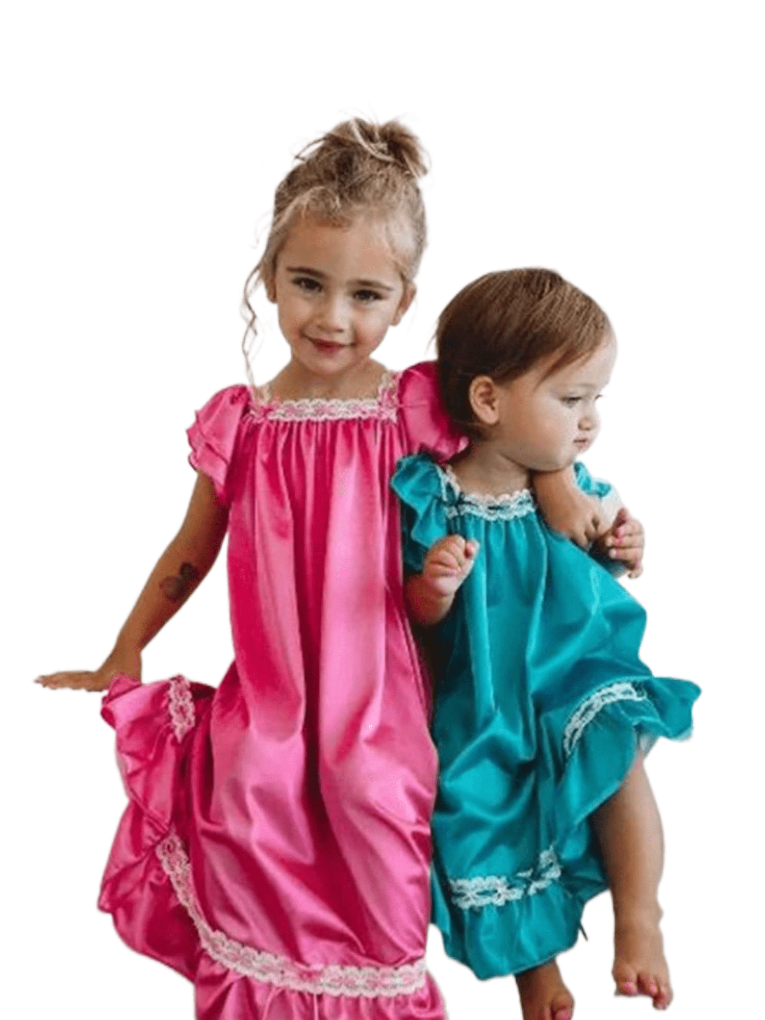 Kids Girl Lace Pajamas Cotton Nightdress Frill Sleepwear Nightgown Princess  Chic | eBay