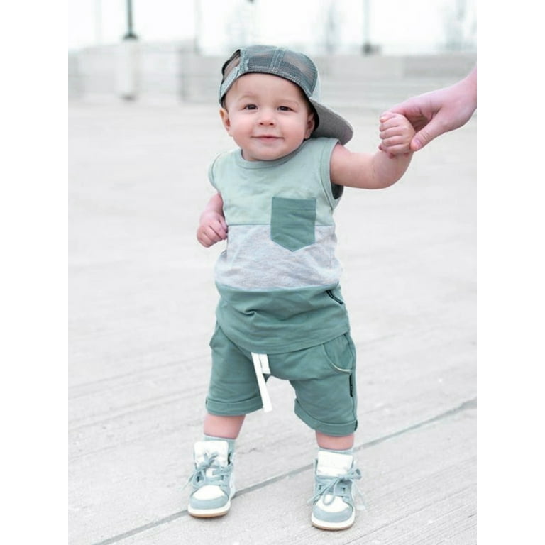 Sleeveless t shirt deals for baby boy