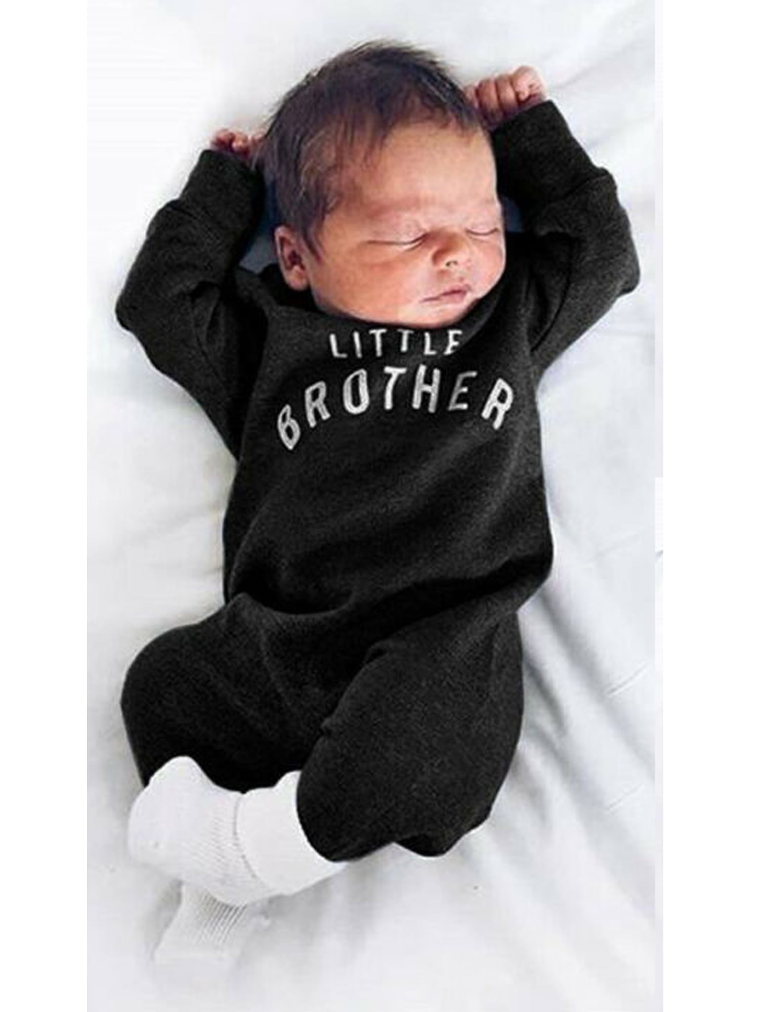 Newborn little top brother outfit