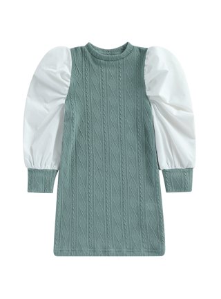 Baby And Toddler Girls Long Sleeve Cable Knit Sweater Dress