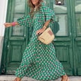 thumbnail image 1 of AMILIEe Women Boho Floral Puff Sleeve Tiered Maxi Dress Casual Layered Loose Vacation Long Dress, 1 of 7