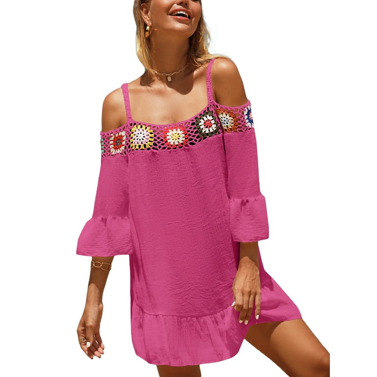 Off the shoulder swim cover up hot sale