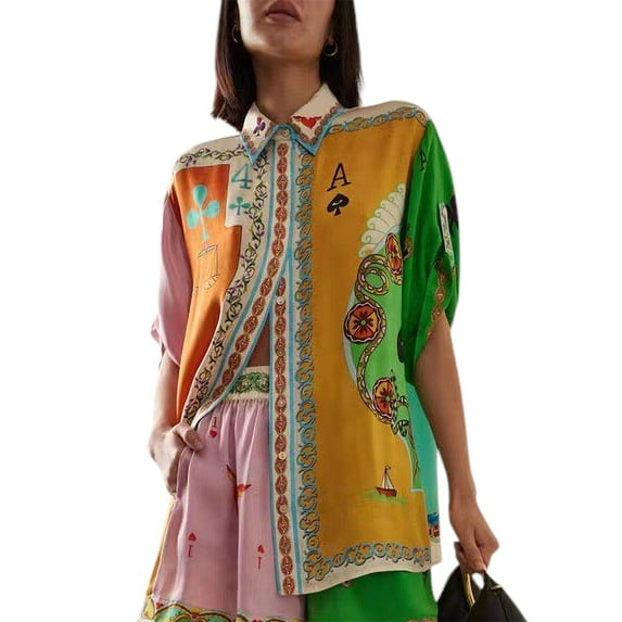 AMINA GLAM womens 2pc Linen-Blend Shirt & Short Set, 8