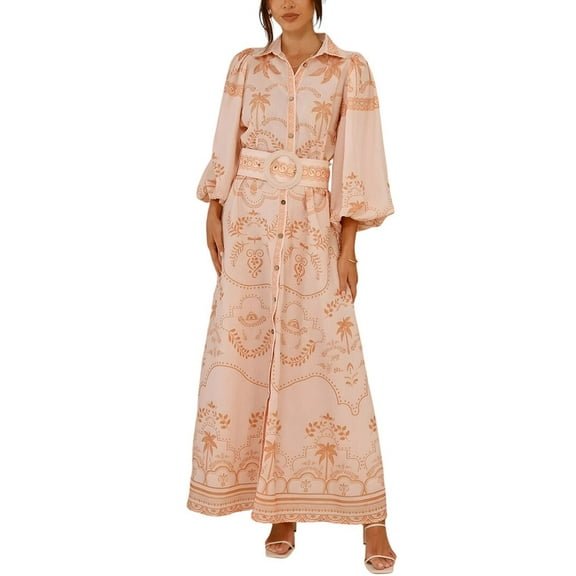 AMINA GLAM womens  Linen-Blend Maxi Dress, 6