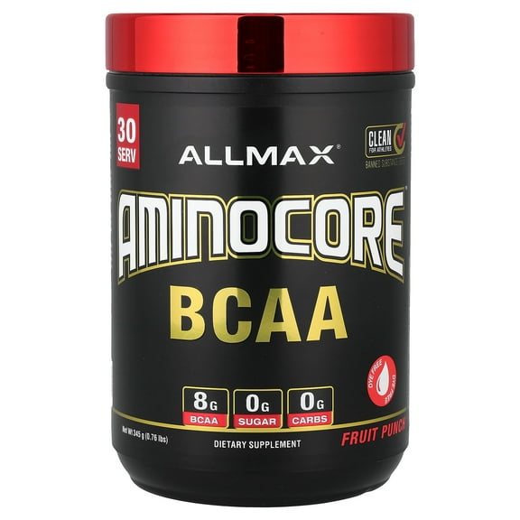 AMINOCORE BCAA, Fruit Punch, 0.69 lbs (315 g), ALLMAX