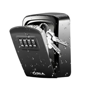 AMIR Key Box, Key Lock Box Combination Key Box Key Storage Box for Outside Home Warehouse Garage Office Black