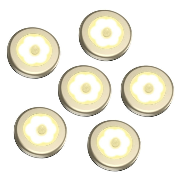 AMIR Motion Sensor Light Battery Powered Under Cabinet Light LED Night Light for Stairs Hallway Wall Cabinet Closet Bedroom Kitchen 6PCS