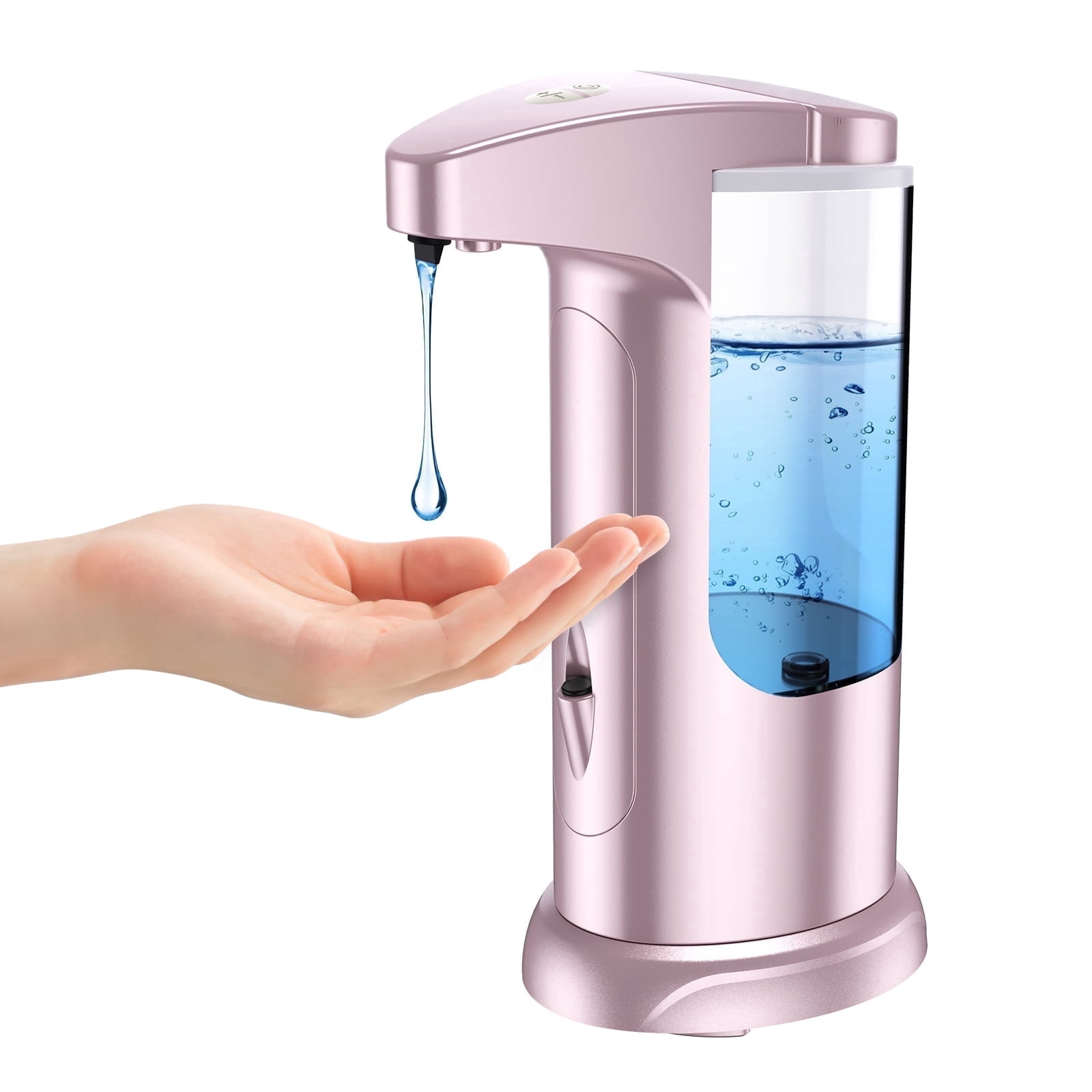 AMIR Soap Dispenser Hand Soap Dispenser Waterproof Liquid Soap Dispenser Automatic Soap Dispenser for Kitchen Bathroom Washroom Toilet Facial Cleanser Pink