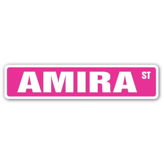 AMIRA Street Sign Childrens Name Room Sign | Indoor/Outdoor | 24" Wide
