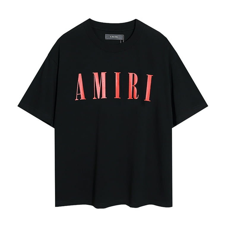 AMIRI Shirt Couple Hip Hop T-Shirt Tees Tops Fashion Alphabet 