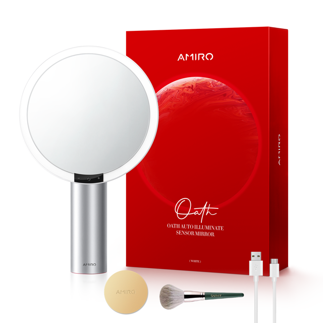 AMIRO 9" Lighted Makeup Mirror with Smart Sensor & TouchControl, 3