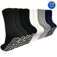 thumbnail image 1 of AMITOFO 10 Pairs Non Slip Grip Socks - Ideal for Yoga, Pilates, Hospital Use - Men & Women's Crew Sticky Gripper Socks (Size 11-13), 1 of 5