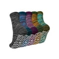 thumbnail image 1 of AMITOFO 5 Pairs Non Slip Grip Socks - Ideal for Yoga, Pilates, Hospital Use - Men & Women's Crew Sticky Gripper Socks (Size 11-13), 1 of 6
