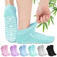 thumbnail image 1 of AMITOFO Bamboo Viscose Ankle Diabetic Socks for Women , 6 Pair Loose Fitting Non-Binding Top, Breathable Moisture-Wicking Socks with Cushioned Sole, Seamless Toe and Non-Slip Grips, 1 of 6