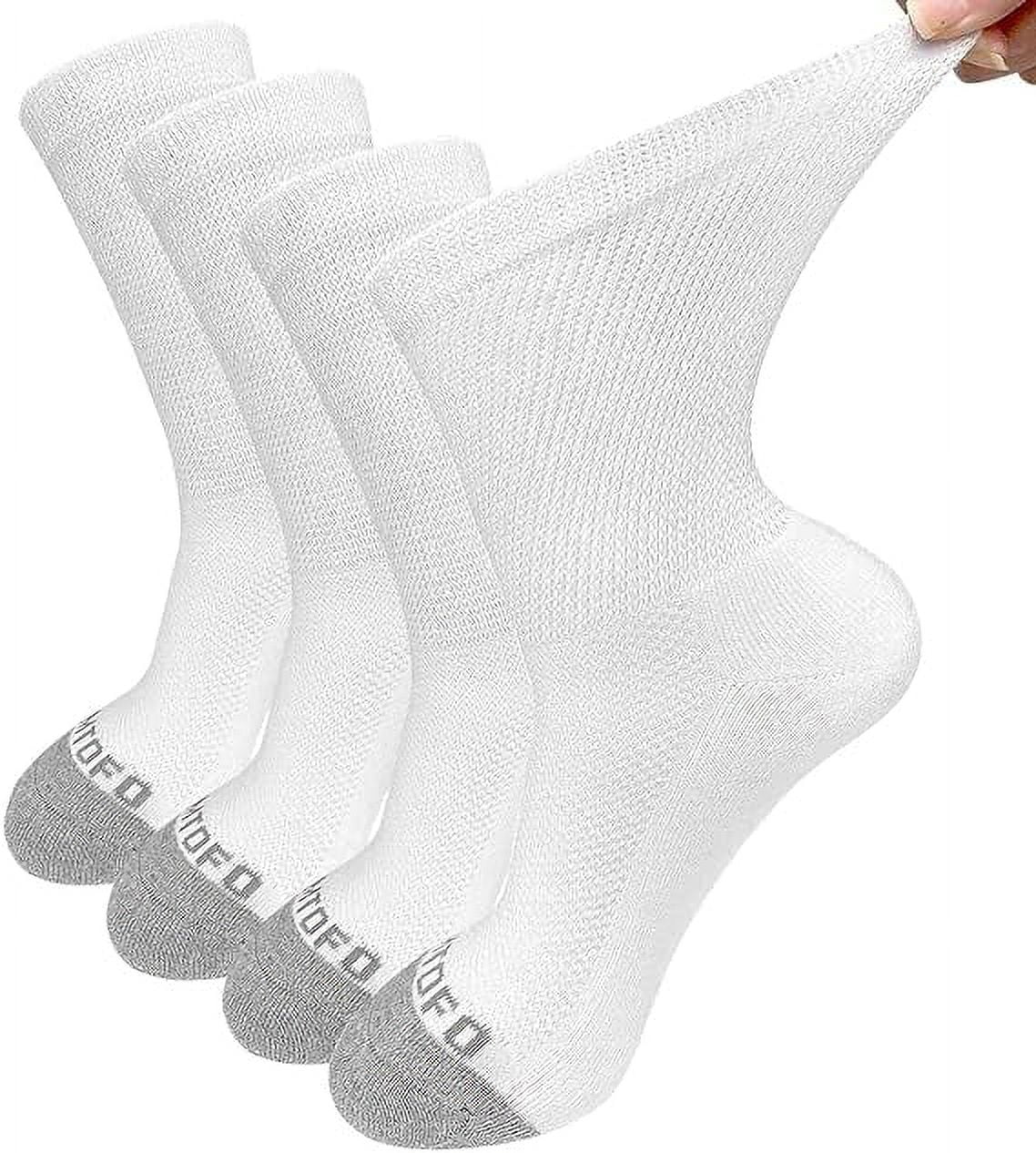 AMITOFO Diabetic Ankle Socks for Men & Women, 4 Pairs, Extra Wide, Non