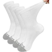 AMITOFO Diabetic Socks for Men Women, Extra Wide Diabetic Ankle Socks Cotton Non Binding Loose Top Neuropathy Socks, 4 Pairs