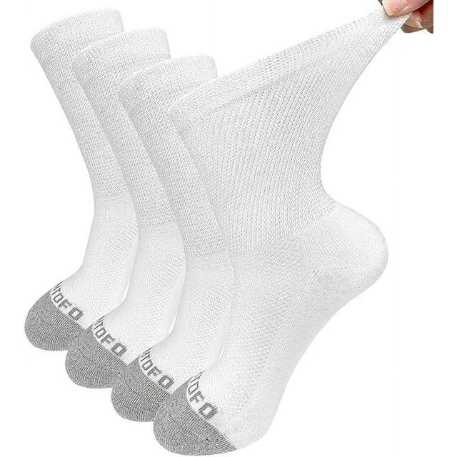 AMITOFO Diabetic Socks for Men Women, Extra Wide Diabetic Ankle Socks Cotton Non Binding Loose