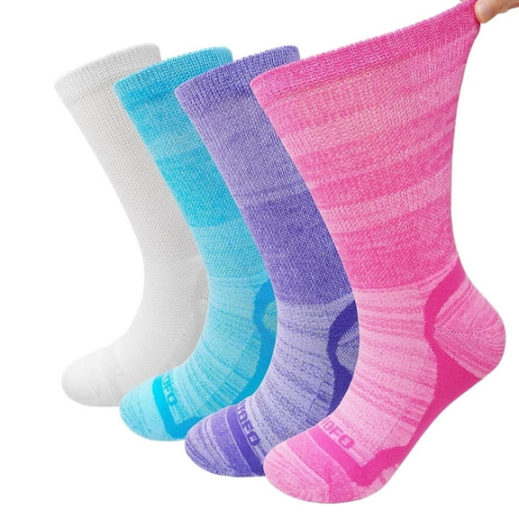 AMITOFO Diabetic Socks for Women, Extra Wide Diabetic Ankle Socks Cotton Non Binding Loose Top Neuropathy Socks, Pastels 6-9 4 Pairs