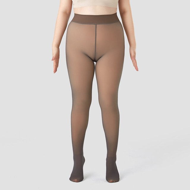 AMITOFO Fleece Lined Tights for Women Plus Size Sheer Pantyhose Fake