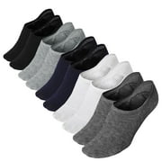 AMITOFO No Show Socks for Women Cotton Invisible Liner Socks No Slip Socks with Gel Tab,5 Pairs