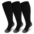 thumbnail image 1 of AMITOFO Plus Size Compression Socks Wide Calf for Women Men, 20-30 mmHg Wide Calf Knee High Circulation Socks for Circulation, Recovery & Daily Comfort, Size 6XL, Charcoal, 1 of 10