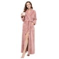 thumbnail image 1 of AMITOFO Plush Robes for Women Soft Warm Fleece Bathrobe Ladies Long Comfy Spa Bath Robe Housecoat, 1 of 8