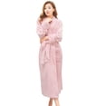 thumbnail image 1 of AMITOFO Plush Robes for Women Soft Warm Fleece Bathrobe Ladies Long Comfy Spa Bath Robe Housecoat, 1 of 9