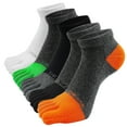 thumbnail image 1 of AMITOFO Toe Socks for Men Athletic Running Ankle Socks Breathable Mesh Low Cut Barefoot Five Finger Toe Socks, 5 Pairs Size 10-12, 1 of 8