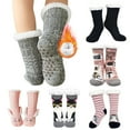 thumbnail image 1 of AMITOFO Women Slipper Fuzzy Socks Fluffy Sherpa Lined Soft Thick Knit Fleece Non Slip Warm Socks with Grippers, 1 of 7