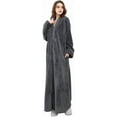 thumbnail image 1 of AMITOFO Womens Zip Up Fleece Robe Warm Loose Flannel Plush Zipper Lounger Bathrobe for Ladies, Gray, 1 of 8