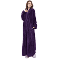 thumbnail image 1 of AMITOFO Womens Zip Up Fleece Robe Warm Loose Flannel Plush Zipper Lounger Bathrobe for Ladies M-XXL & Purple, 1 of 9